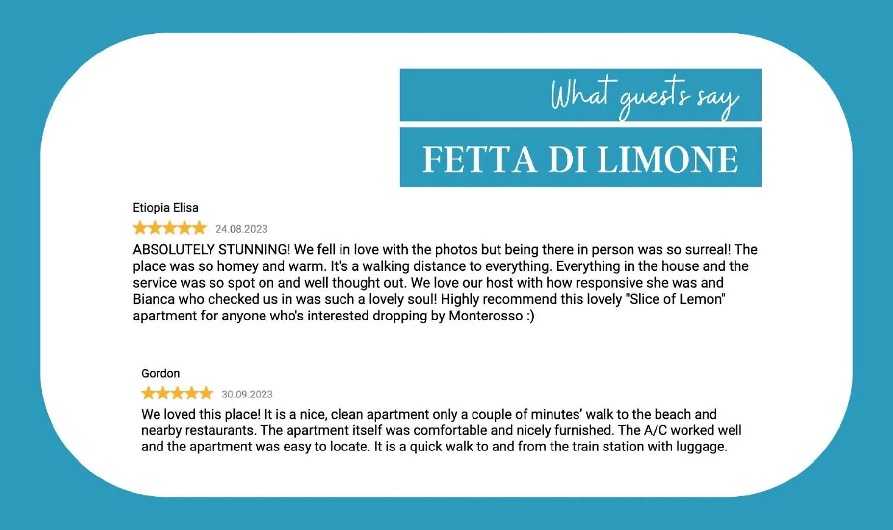 Fetta Di Limone Apartment With Ac And Patio Monterosso al Mare